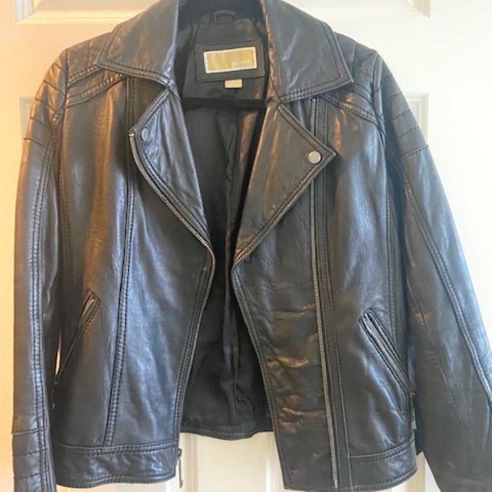 Michael Kors Leather Jacket - Size Med